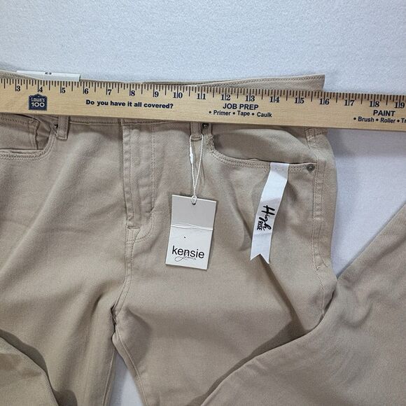 KENZIE Vintage Luxe Jeans THE SLIM Beige Raw Hem - Picture 5 of 11